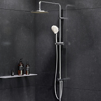 Am.Pm Gem Душевая стойка: верхний и ручной душ, шланг, без смесителя, цвет: хром глянцевый F0790000