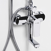 Wasserkraft Душевая стойка: смеситель, ручной душ 3 вида струи, шланг, верхний душ, цвет: хром A16601
