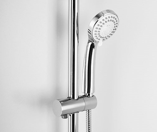 Wasserkraft Душевая стойка: смеситель, ручной душ 3 вида струи, шланг, верхний душ, цвет: хром A14401