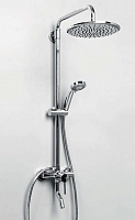 Wasserkraft Душевая стойка: смеситель, ручной душ 3 вида струи, шланг, верхний душ, цвет: хром A14401