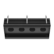 Gessi Binario Профиль линейный 88 cм, для 4 модулей, установка Easy-Fix, цвет: matte black 61127#299