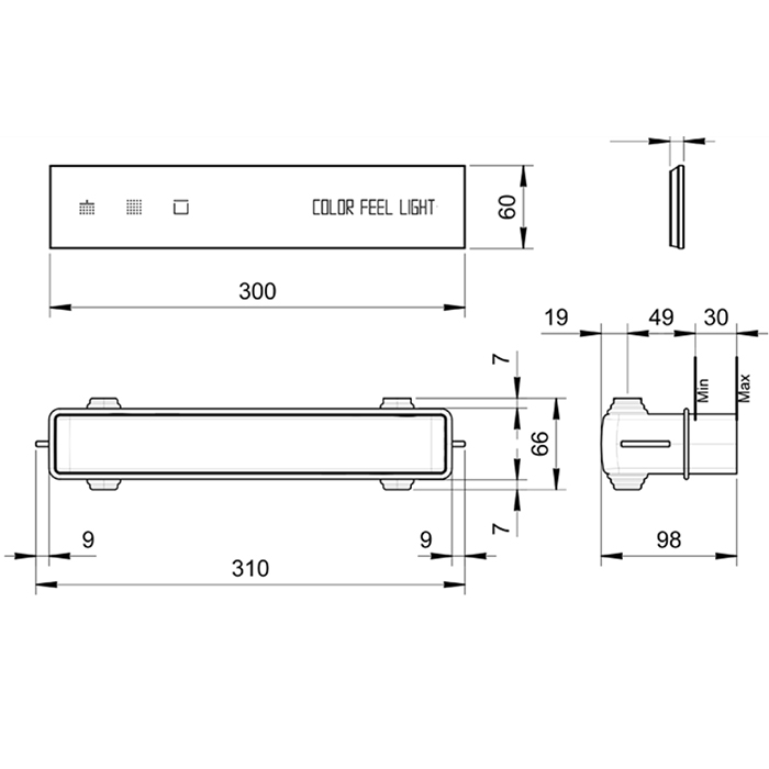 Fantini Acquadolce Внутренняя часть панели управления 69 00 L101A