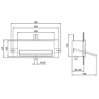 Fantini Ala Внутренняя часть для верхнего душа 6701B 82 00 6701A