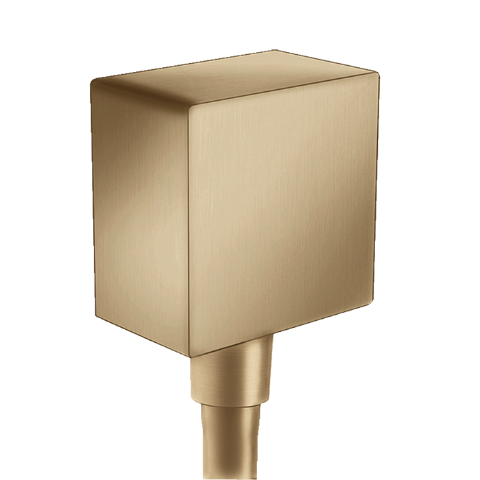 Hansgrohe FixFit Square Шланговое подключение с клапаном обратного тока, цвет: шлифованная бронза 26455140