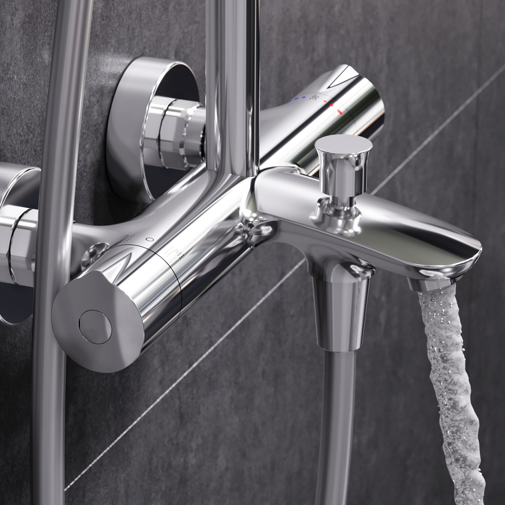 Am.Pm Gem Душевая стойка с верхним душем, цвет: хром F0790520