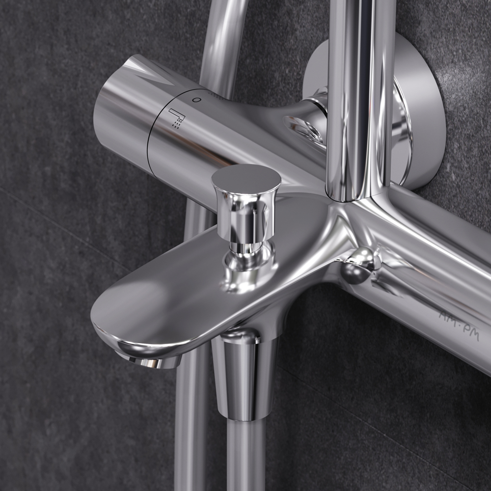 Am.Pm Gem Душевая стойка с верхним душем, цвет: хром F0790520