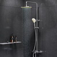 Am.Pm Gem Душевая стойка с верхним душем, цвет: хром F0790520