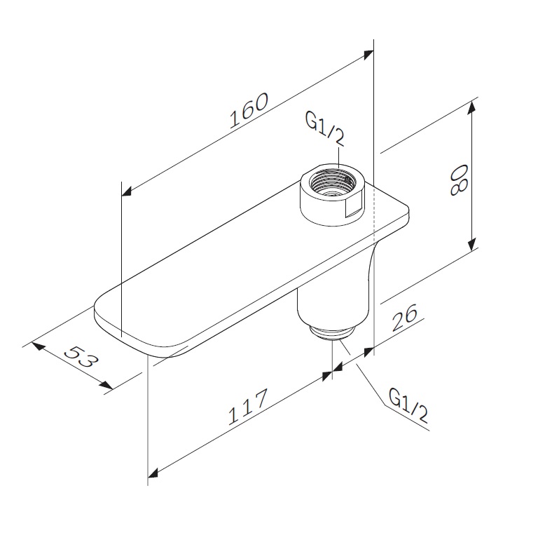 Am.Pm Излив для смесителя 11,7 см, поворотный, цвет: хром глянцевый F50A70900