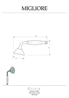 Migliore Olivia Ручной душ, цвет: белый/хром 19001