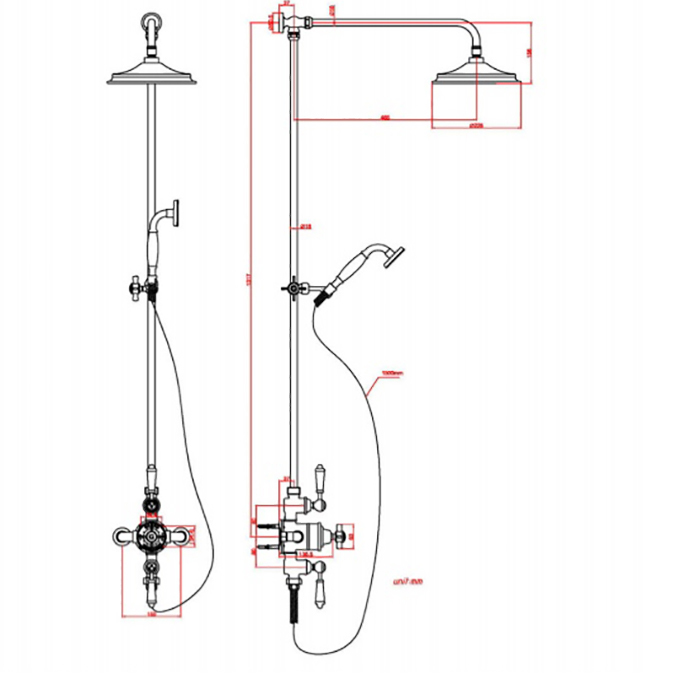 Burlington Savoy Ручной душ с шлангом 150 см и держателем, 1 режим, цвет: хром глянцевый PLW65