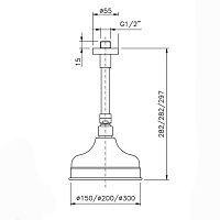Nicolazzi Doccia Верхний душ Ø20 см, цвет: хром 5732CR20