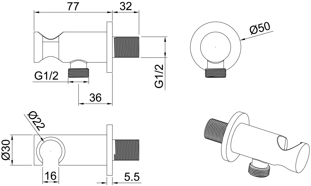 Allen Brau Priority Душевой гарнитур: ручной душ, держ. с выпуском, шланг 150 см, цвет: никель браш 5.31019-BN