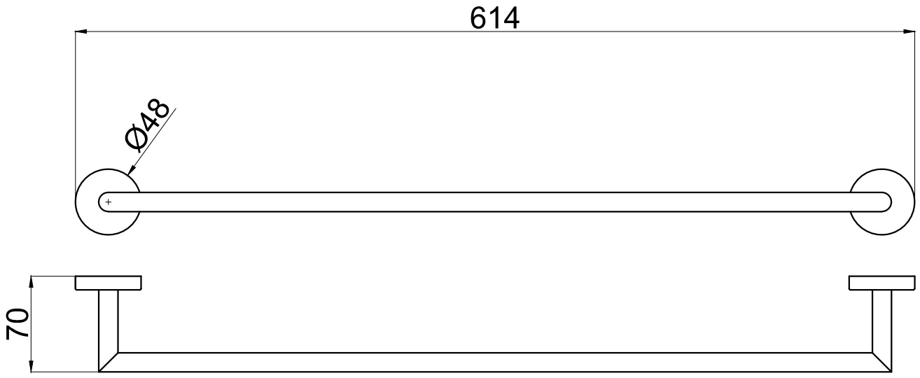 Allen Brau Priority Полотенцедержатель подвесной 61,4 см, цвет: никель брашированная 6.31011-BN