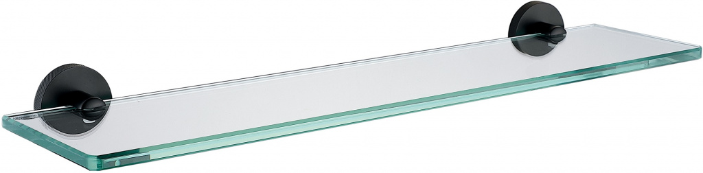 Allen Brau Priority Полка стеклянная 50x13x4,8h см, цвет: черный матовый 6.31013-31