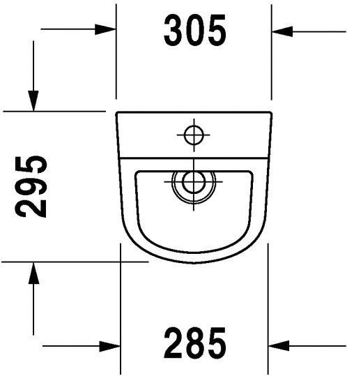 Duravit D-Code Писсуар подвесной со скрытым подводом воды, цвет: белый 0828300000