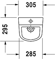 Duravit D-Code Писсуар подвесной со скрытым подводом воды, цвет: белый 0828300000