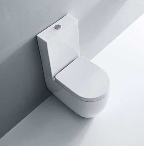 Kerasan Flo Чаша для унитаза моноблок, с креплением, без сиденья и бачка, цвет: Bianco lucido 311701