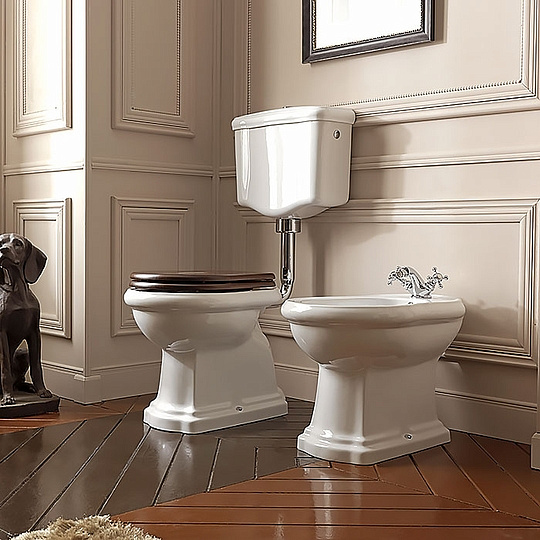 Kerasan Retro Бачок для унитаза подвесной низкий, без трубы и механизма, цвет: Bianco lucido 108201