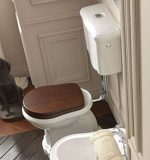 Kerasan Retro Бачок для унитаза подвесной низкий, без трубы и механизма, цвет: Bianco lucido 108201