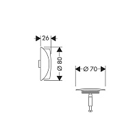Hansgrohe Flexaplus Внешняя часть набора для слива и перелива, цвет: матовый черный 58185670
