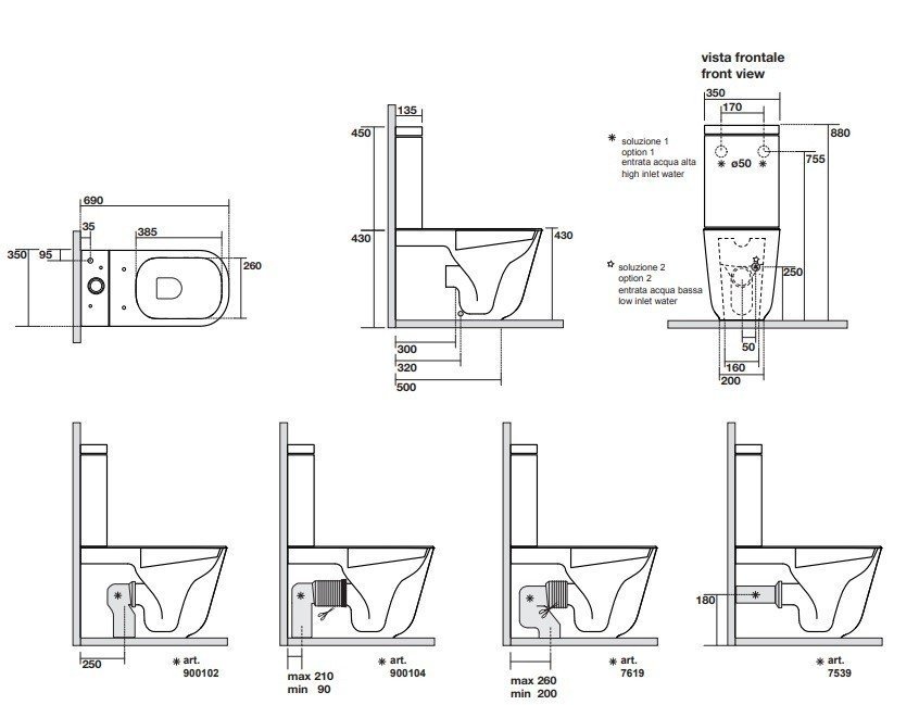 Kerasan Tribeca Чаша для унитаза моноблок, с креплением, без сиденья и бачка, цвет: Bianco lucido 511701