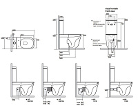 Kerasan Tribeca Чаша для унитаза моноблок, с креплением, без сиденья и бачка, цвет: Bianco lucido 511701