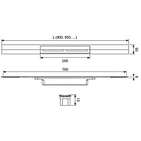 Tece Drainprofile Профиль для душа из нержавеющей стали 100 см, цвет: brushed black chrome 671001