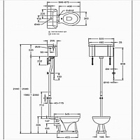 Burlington Classic Бачок слива средний, цвет: белый глянцевый C5