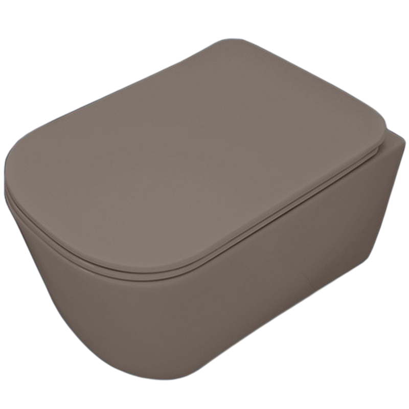 Kerasan Tribeca Унитаз подвесной 54x35 см безободковый, с креплением, без сидения, цвет: Ferro matt 511489