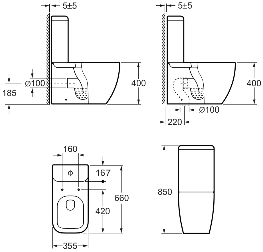 Allen Brau Infinity Чаша напольного унитаза 35,5x66 см каскадный смыв, цвет: белый глянцевый 4.21001.20