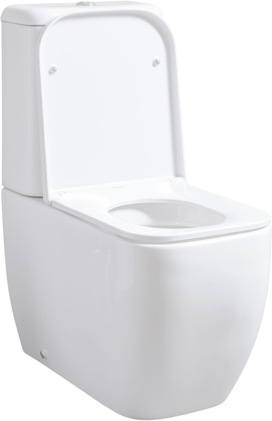 Allen Brau Infinity Чаша напольного унитаза 35,5x66 см каскадный смыв, цвет: белый глянцевый 4.21001.20