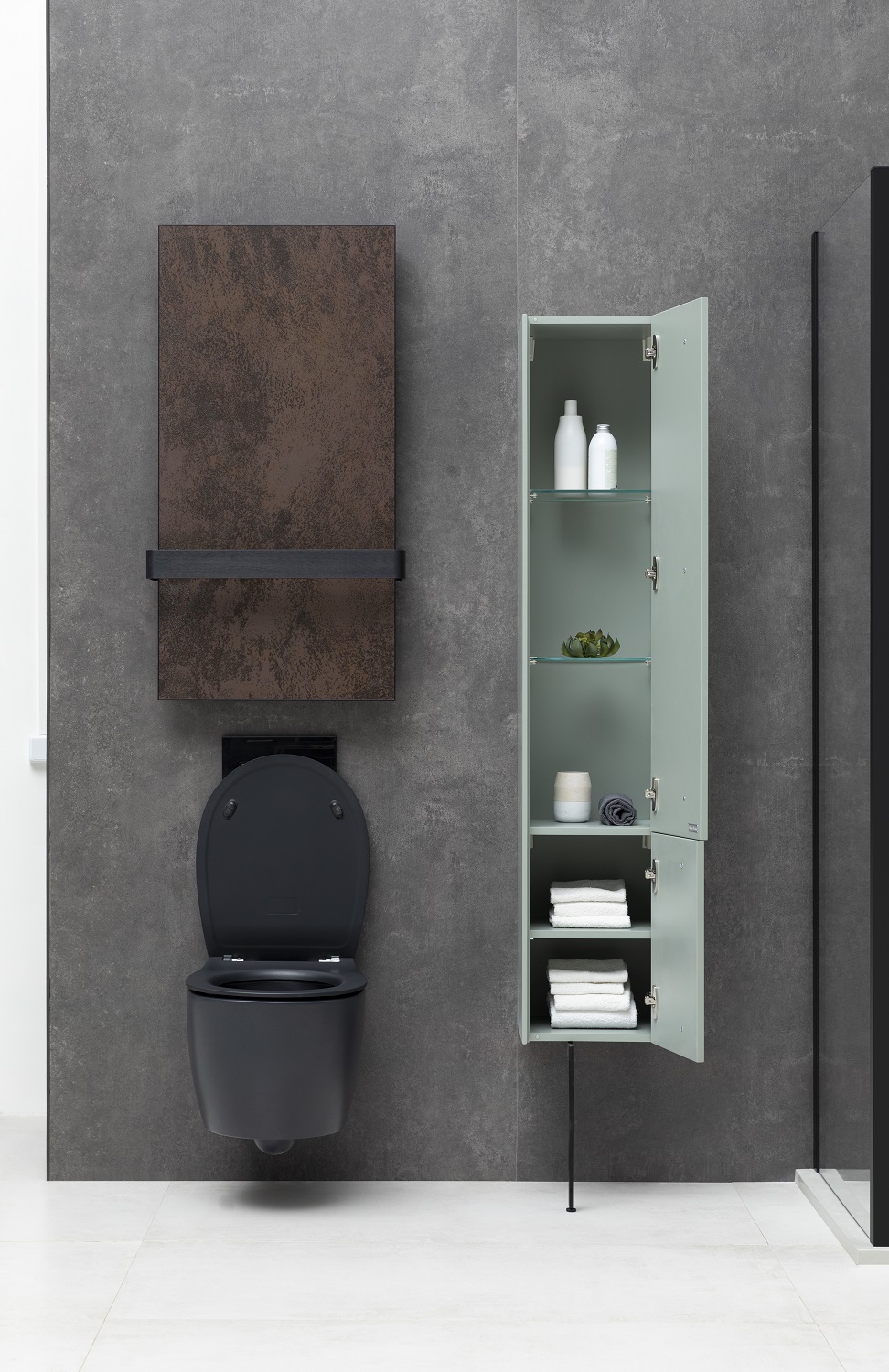 Allen Brau Fantasy Чаша подвесного унитаза 36,3x51 см каскадный смыв, цвет: черный матовый 4.11004.31