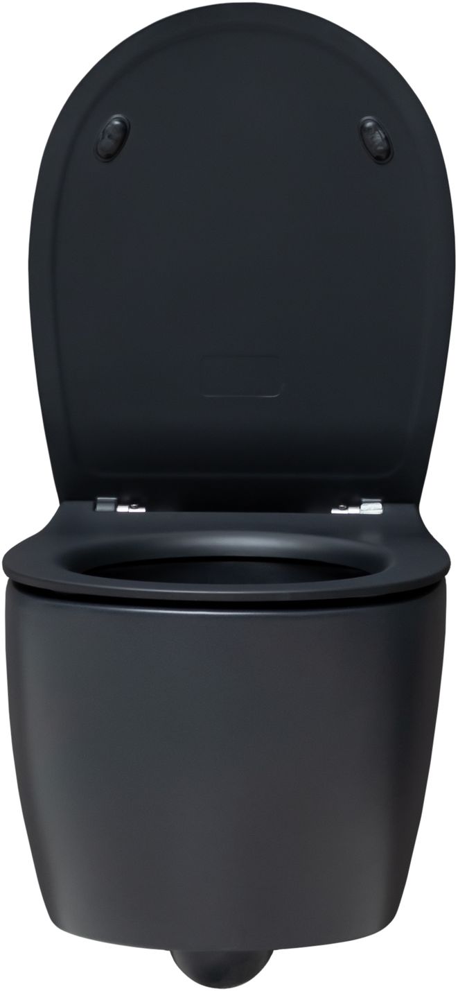 Allen Brau Fantasy Чаша подвесного унитаза 36,3x51 см каскадный смыв, цвет: черный матовый 4.11004.31