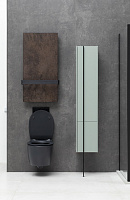 Allen Brau Fantasy Чаша подвесного унитаза 36,3x51 см каскадный смыв, цвет: черный матовый 4.11004.31