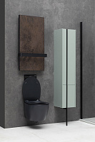 Allen Brau Fantasy Чаша подвесного унитаза 36,3x51 см каскадный смыв, цвет: черный матовый 4.11004.31