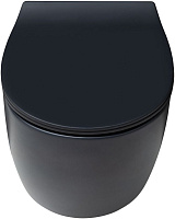 Allen Brau Fantasy Чаша подвесного унитаза 36,3x51 см каскадный смыв, цвет: черный матовый 4.11004.31