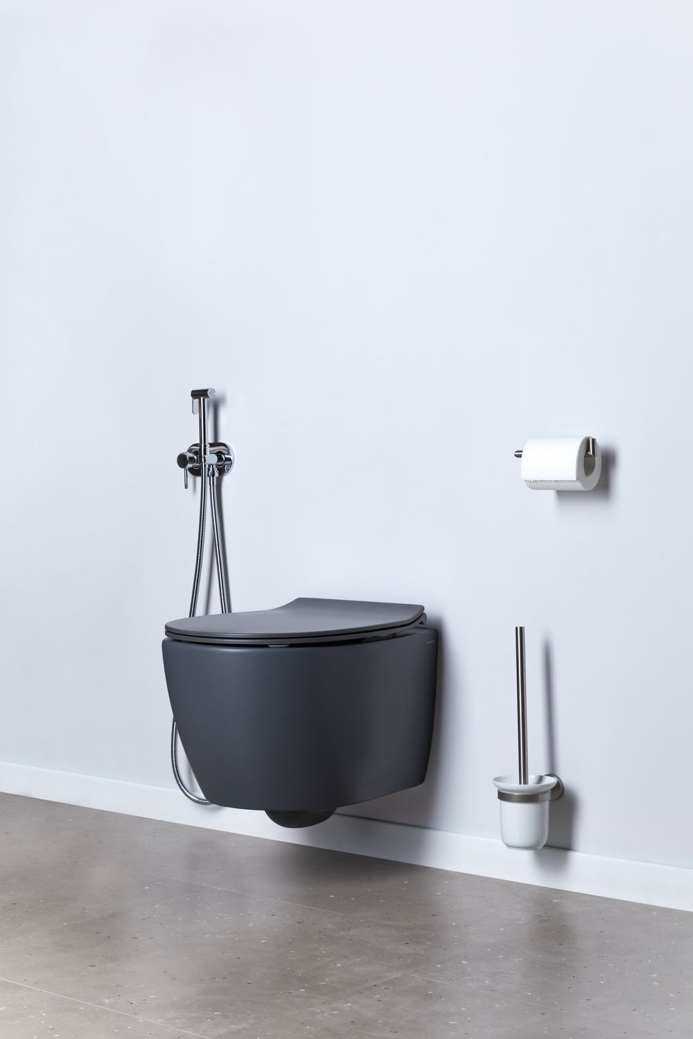 Allen Brau Fantasy Чаша подвесного унитаза 36,3x51 см каскадный смыв, цвет: антрацит 4.11004.AN