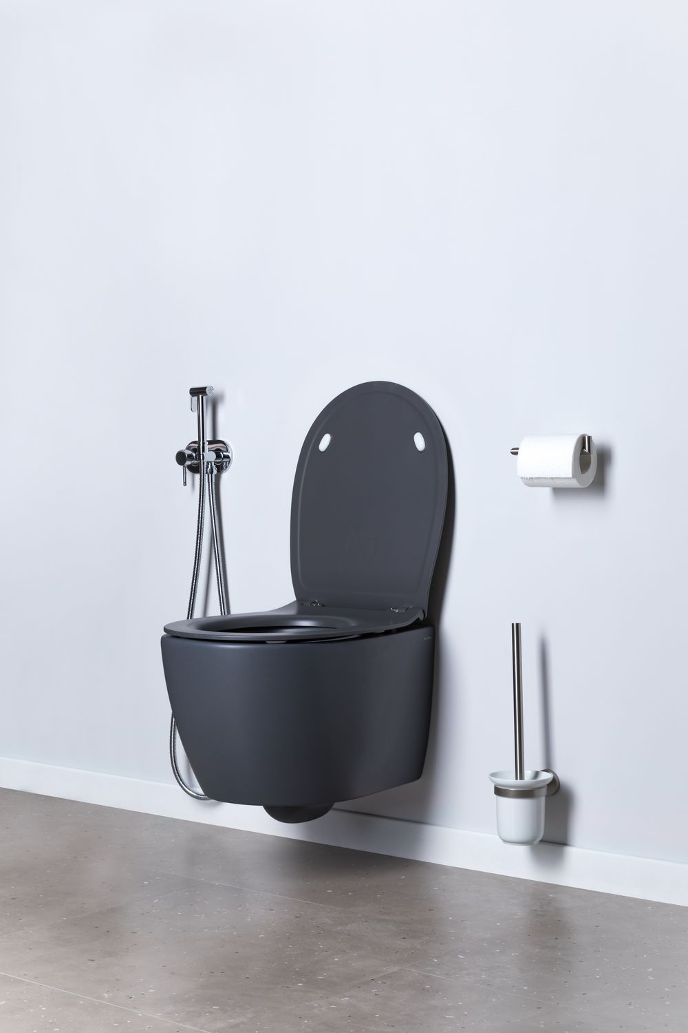 Allen Brau Fantasy Чаша подвесного унитаза 36,3x51 см каскадный смыв, цвет: антрацит 4.11004.AN