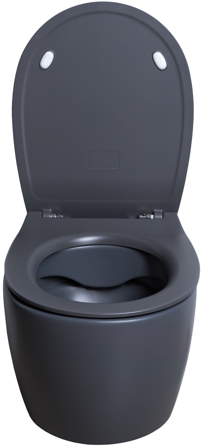 Allen Brau Fantasy Чаша подвесного унитаза 36,3x51 см каскадный смыв, цвет: антрацит 4.11004.AN