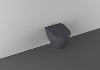 Allen Brau Reality Чаша подвесного унитаза 36,5x53 см каскадный смыв, цвет: антрацит 4.32006.AN