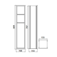 Emco Asis 150 Модуль для унитаза встраиваемый, ершик, алюминий/черный 9750 275 50