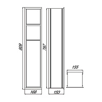 Emco Asis Module 2.0 Встр. модуль для туалета 16,8xh80,9 cм, цвет: хром/Optiwhite 9750 278 50