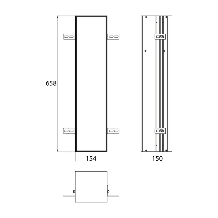 Emco Asis Module Plus Встр. модуль для туалета 15,4х15xh65,8 cм, держ. т/бумаги, ёршик 9756 110 12