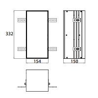 Emco Asis Plus Модуль для унитаза встраиваемый 33,2 cм, левый, под укладку плиткой 9756 110 02