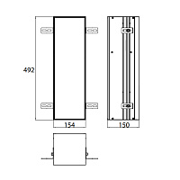 Emco Asis Plus Модуль для унитаза встраиваемый 49,2 cм, под укладку плиткой 9756 110 09