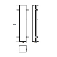 Emco Asis Plus Модуль для унитаза встраиваемый 80,3 cм, левый, под укладку плиткой 9756 110 00