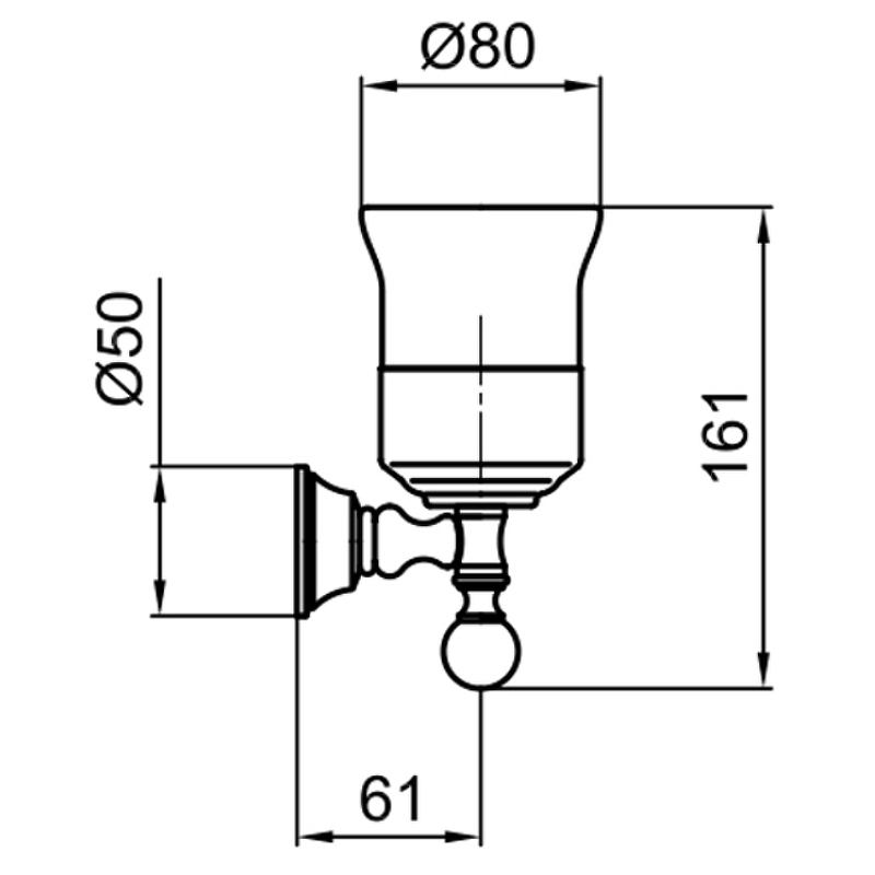 Webert Karenina Стакан для зубных щеток подвесной, стекло прозрачное, кристалл Swarovski, цвет: хром KA500301017