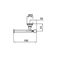 Webert Karenina Держатель туалетной бумаги, цвет: хром/золото/кристалл Swarovski KA500801017