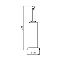 Webert Karenina Ершик для унитаза напольный с латунной чашей, кристалл Swarovski, цвет: золото KA501302017