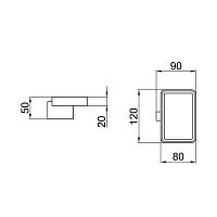 Webert Living Мыльница керамическая с настенным держателем, цвет: черный матовый LV500101560